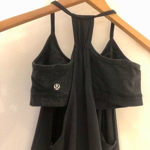 Lululemon Black Top with built in sports bra